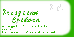 krisztian czikora business card